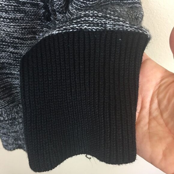 Black & White Open Front Cozy Cardigan - Picture 3 of 5